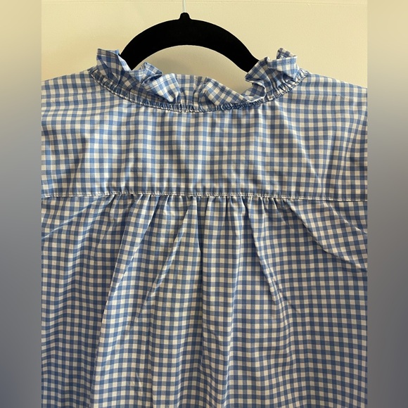Tommy Hilfiger Women's Gingham Light Blue and White with Ruffles Blouse Size XL - Picture 9 of 9